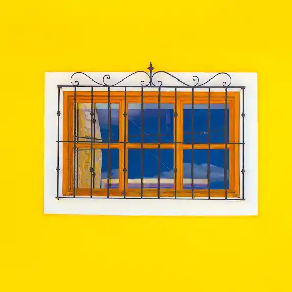 Exterior walls of a house after repainting